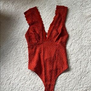 Free People Scarlet Lace Bodysuit NWT
